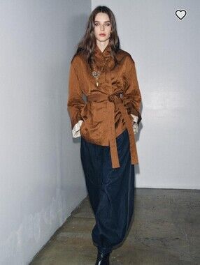 Zara ZW Collection Jacquard Kimono Jacket On